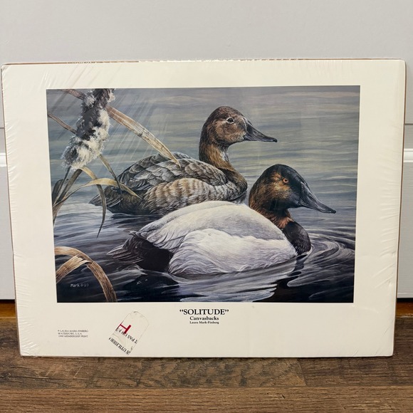 Laura Mark-Finberg Other - Laura Mark-Finberg Solitude Canvasbacks Print 18x14 Ducks Waterfowl